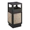 Safco 38 gal Square Outdoor Can, Black, Open Side, Polyethylene, 18.25 in 9472NC - alternate 1